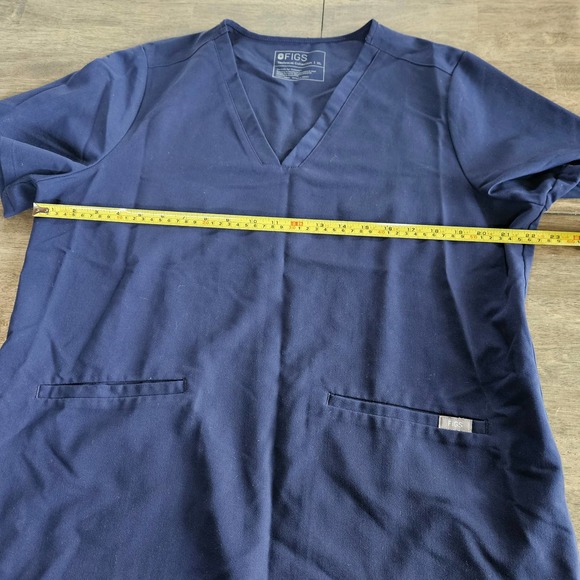 Figs Technical Collection Scrub Top Size XL Navy Blue Casma 3 Women's 2 Pockets - Picture 6 of 6